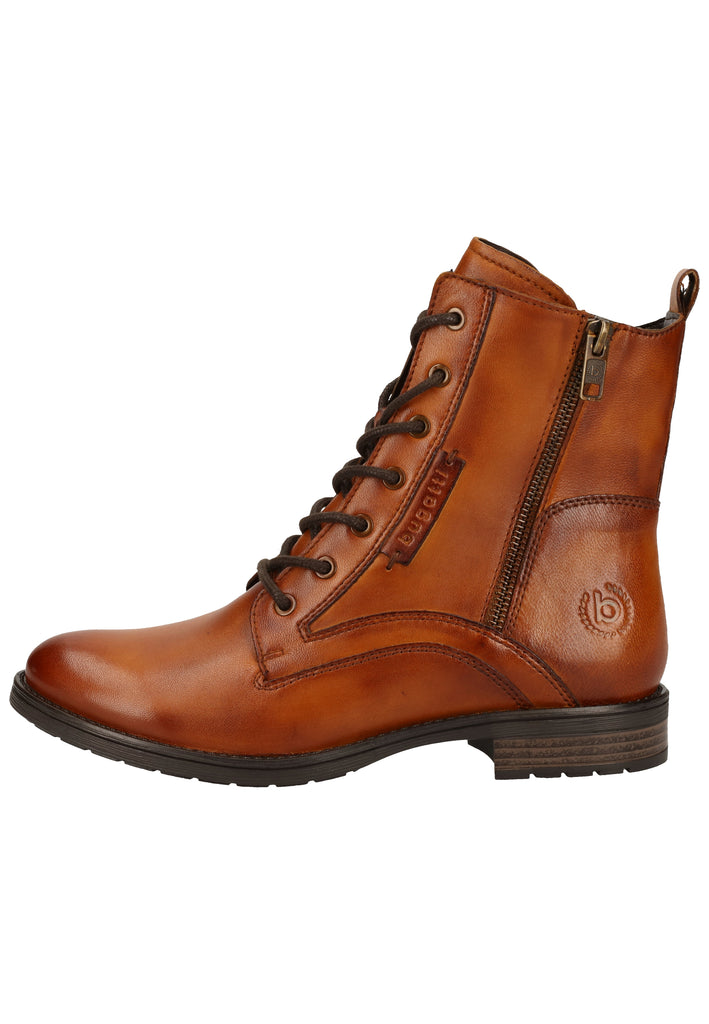 Bugatti Stiefelette Glattleder Cognac - surf4shoes