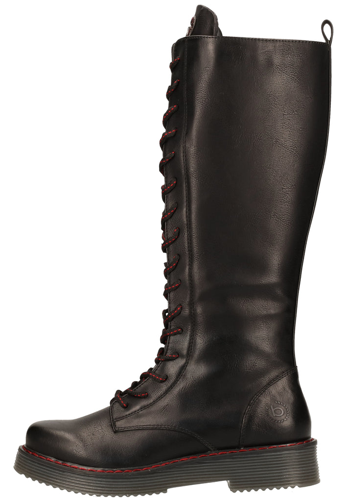 Bugatti Stiefel Lederimitat Schwarz - surf4shoes