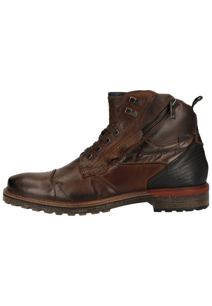 Bugatti Stiefelette Glattleder Dunkelbraun - surf4shoes