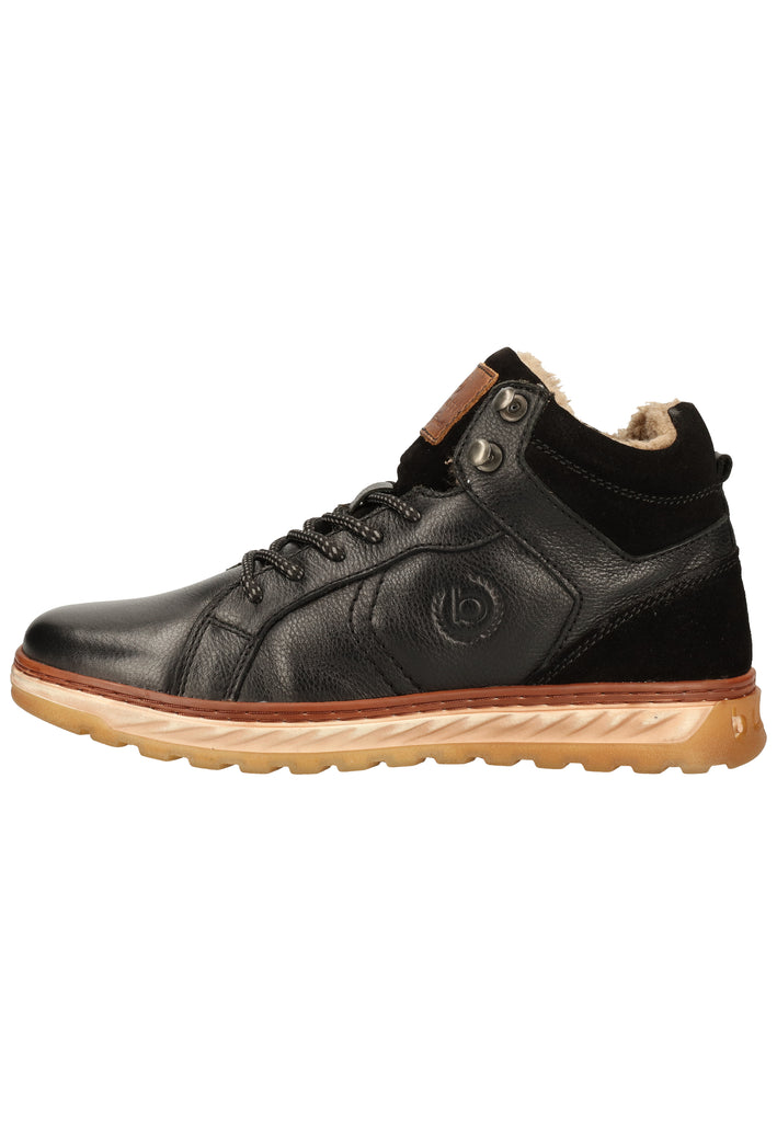 Bugatti Stiefelette Glattleder Schwarz Warmfutter - surf4shoes