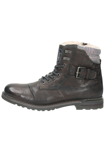 Bugatti Stiefelette Leder/Textil Dunkelgrau Warmfutter - surf4shoes
