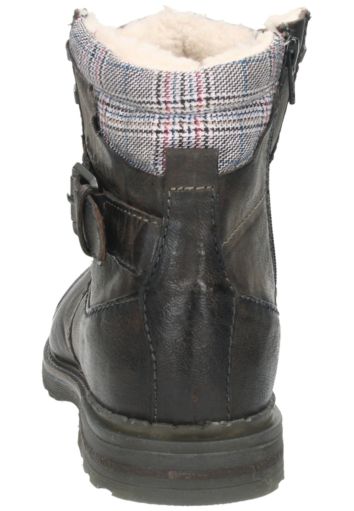 Bugatti Stiefelette Leder/Textil Dunkelgrau Warmfutter - surf4shoes