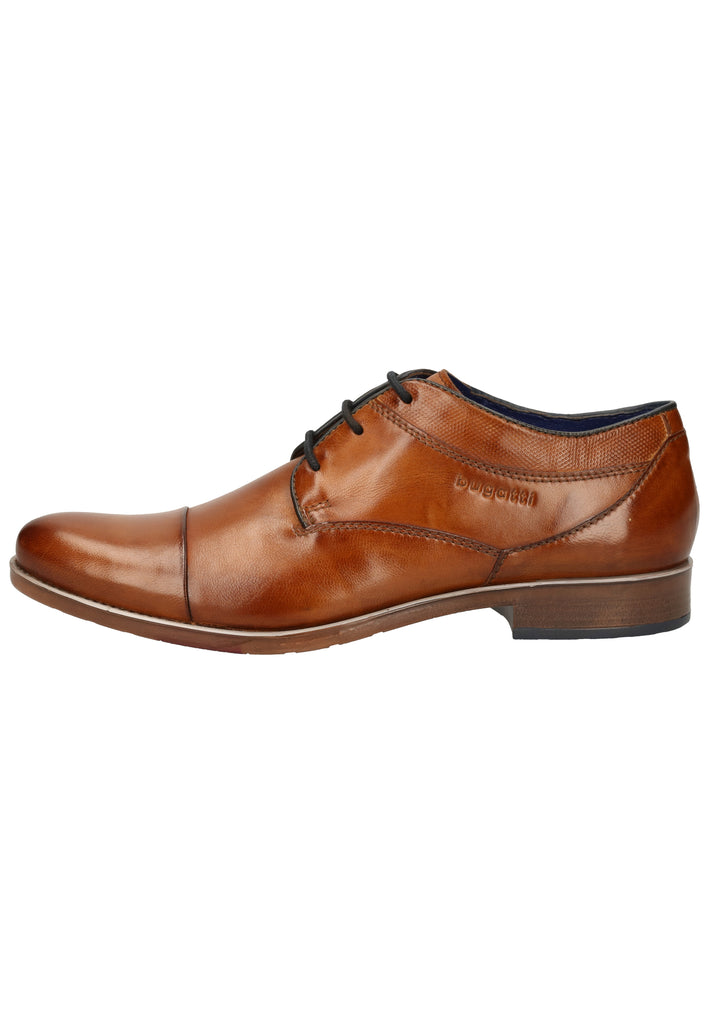 Bugatti Businessschuhe Nubukleder Cognac - surf4shoes