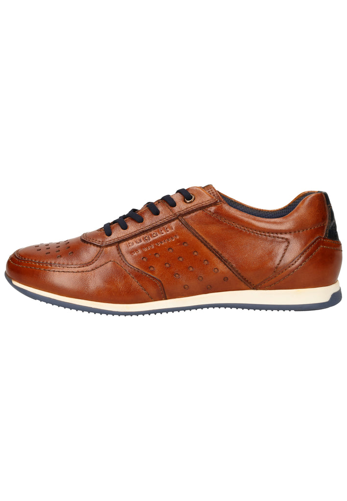 Bugatti Halbschuhe Glattleder Cognac - surf4shoes
