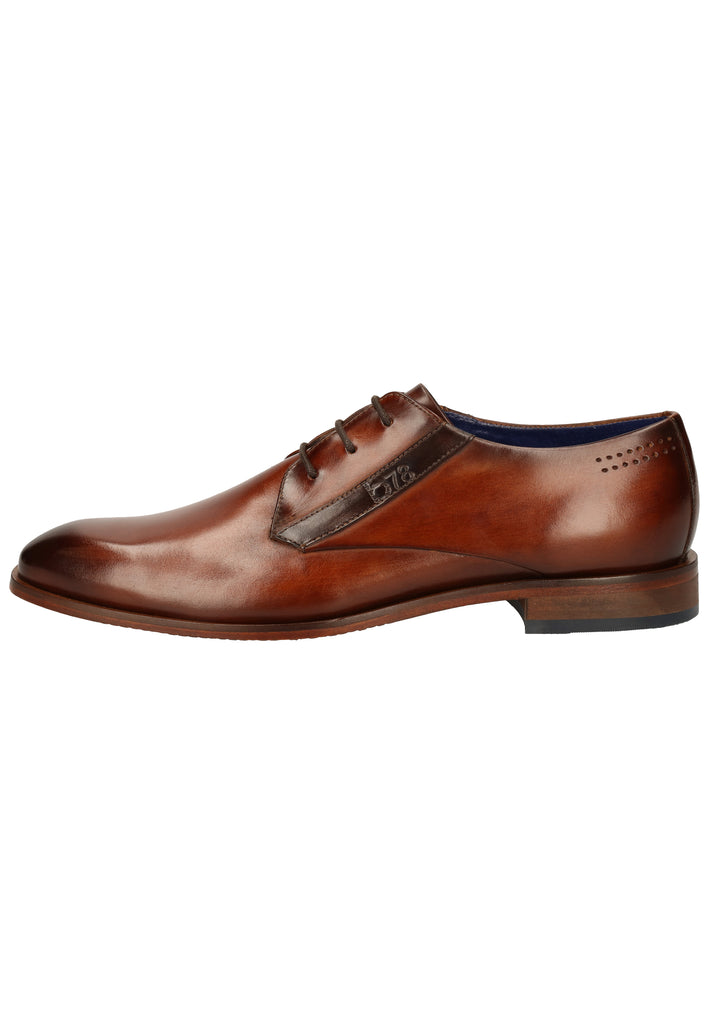 Bugatti Businessschuhe Glattleder Cognac - surf4shoes