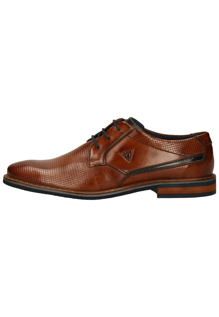 Bugatti Businessschuhe Nubukleder Cognac - surf4shoes