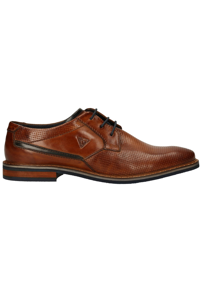 Bugatti Businessschuhe Nubukleder Cognac - surf4shoes