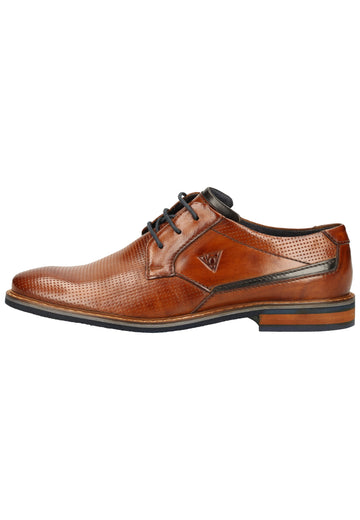 Bugatti Businessschuhe Glattleder Mittelbraun - surf4shoes