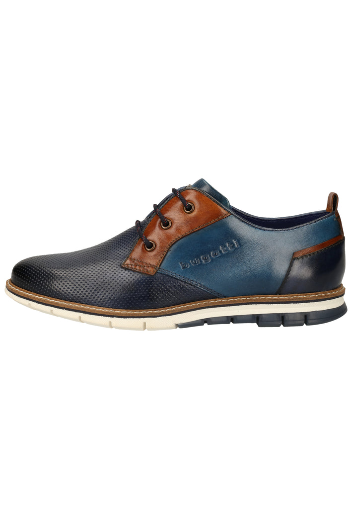 Bugatti Halbschuhe Glattleder Dunkelblau - surf4shoes