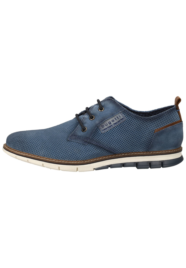 Bugatti Halbschuhe Veloursleder Blau - surf4shoes