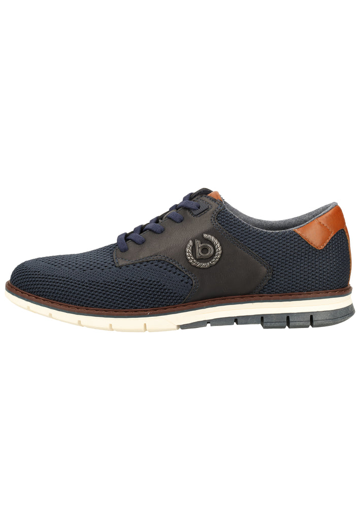 Bugatti Halbschuhe Leder/Textil Dunkelblau - surf4shoes