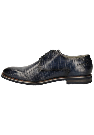 Bugatti Businessschuhe Glattleder Blau - surf4shoes