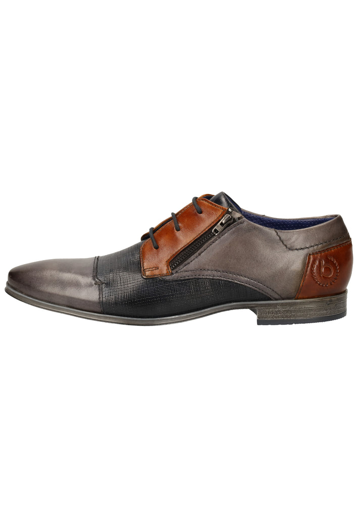 Bugatti Halbschuhe Glattleder Dunkelgrau - surf4shoes