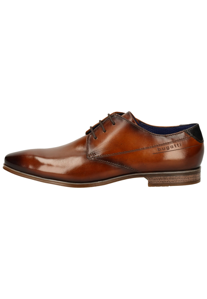 Bugatti Businessschuhe Glattleder Cognac - surf4shoes