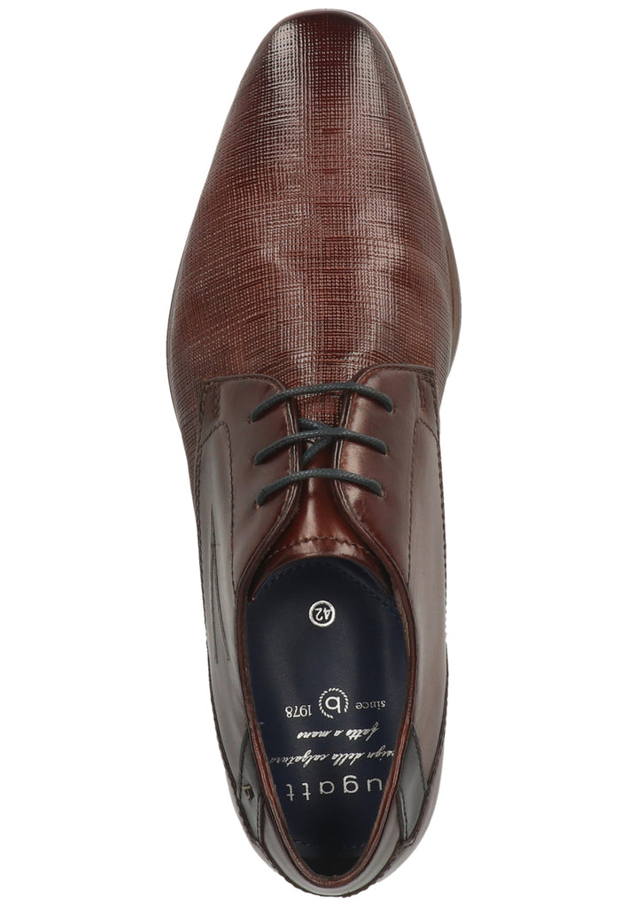 Bugatti Businessschuhe Nubukleder Mittelbraun - surf4shoes