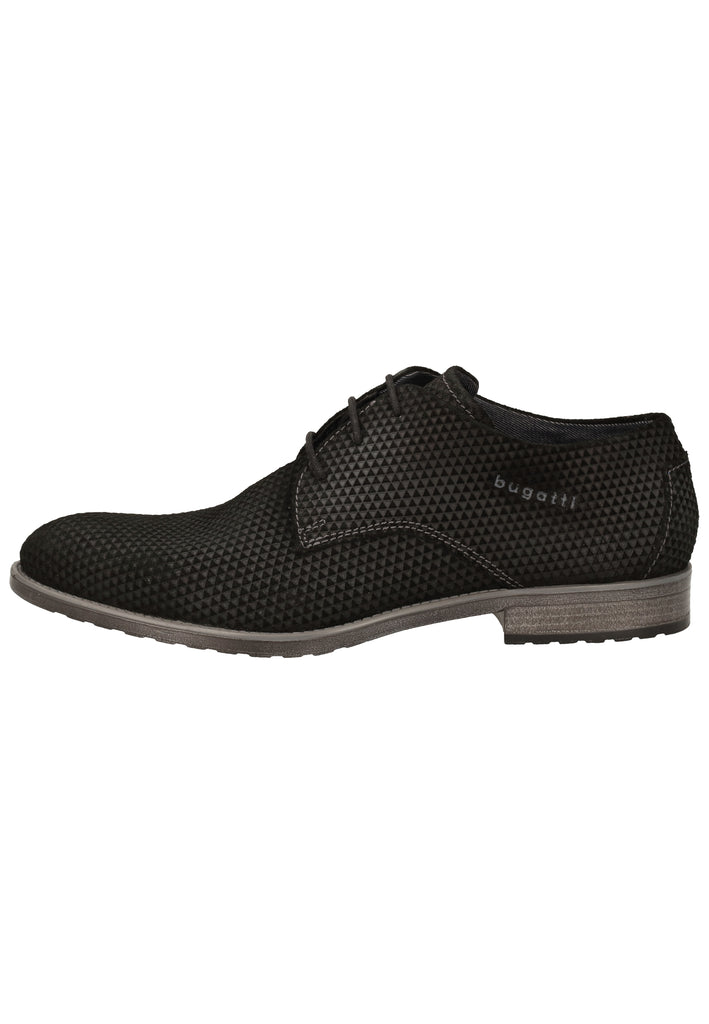 Bugatti Businessschuhe Veloursleder Schwarz - surf4shoes