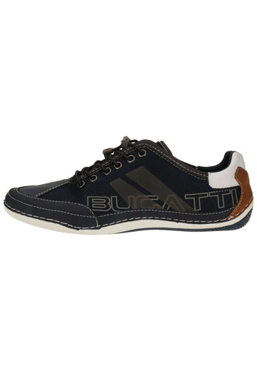 Bugatti Halbschuhe Leder/Textil Dunkelblau - surf4shoes