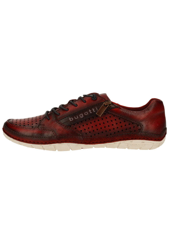 Bugatti Halbschuhe Glattleder Rot - surf4shoes