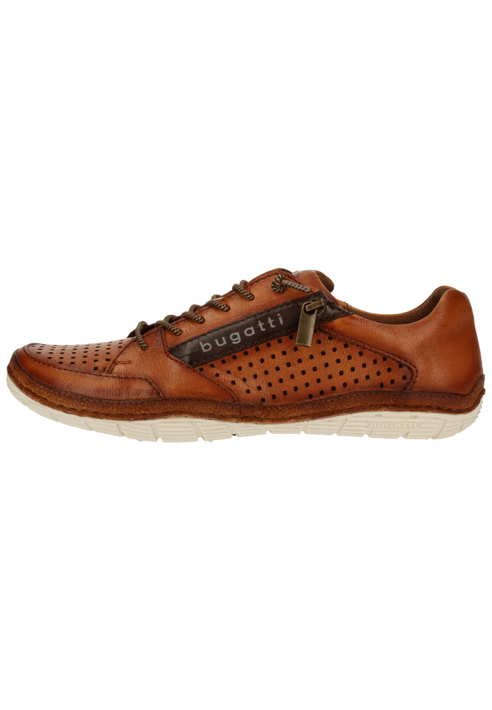 Bugatti Halbschuhe Glattleder Cognac - surf4shoes
