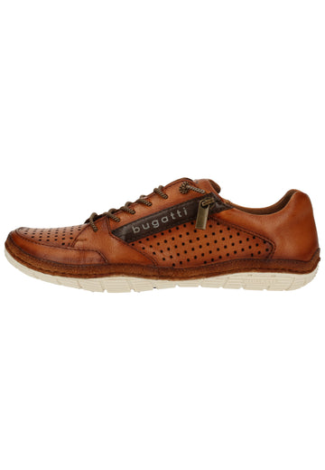 Bugatti Halbschuhe Glattleder Cognac - surf4shoes