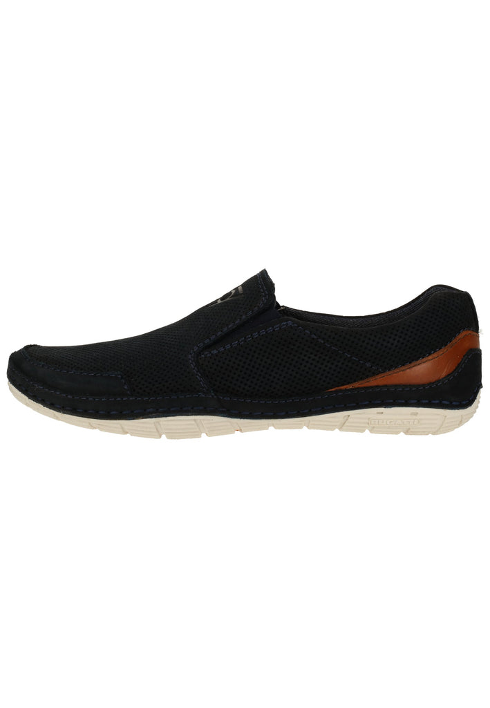Bugatti Slipper Nubukleder Dunkelblau - surf4shoes