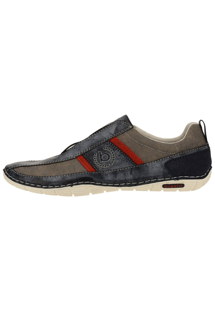 Bugatti Slipper Lederimitat/Textil Blau - surf4shoes