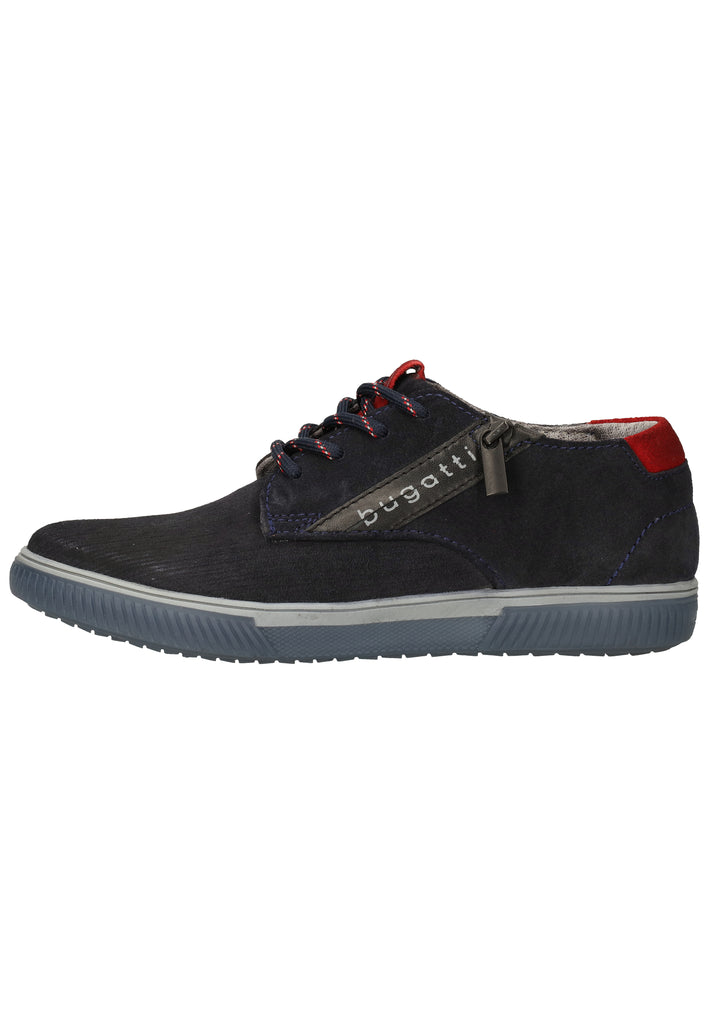 Bugatti Halbschuhe Veloursleder Dunkelblau - surf4shoes