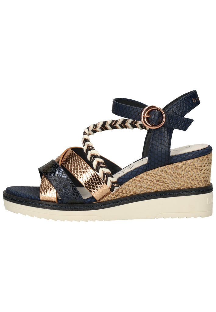 Bugatti Sandalen Lederimitat/Textil Dunkelblau - surf4shoes