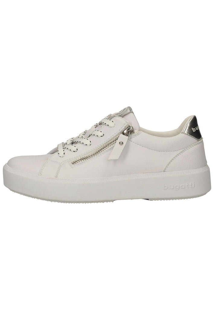Bugatti Sneaker Leder Weiß/Silber - surf4shoes