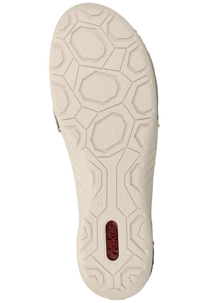 Rieker Halbschuhe Lederimitat Grau/Weiß - surf4shoes