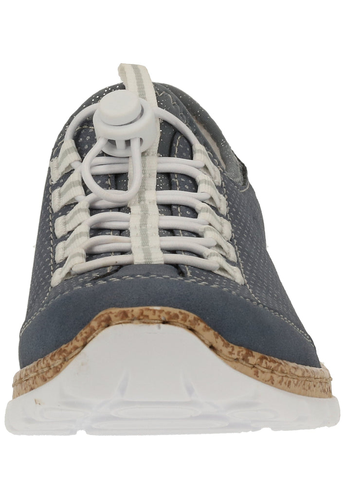 Rieker Sneaker Lederimitat Blau/Silber - surf4shoes