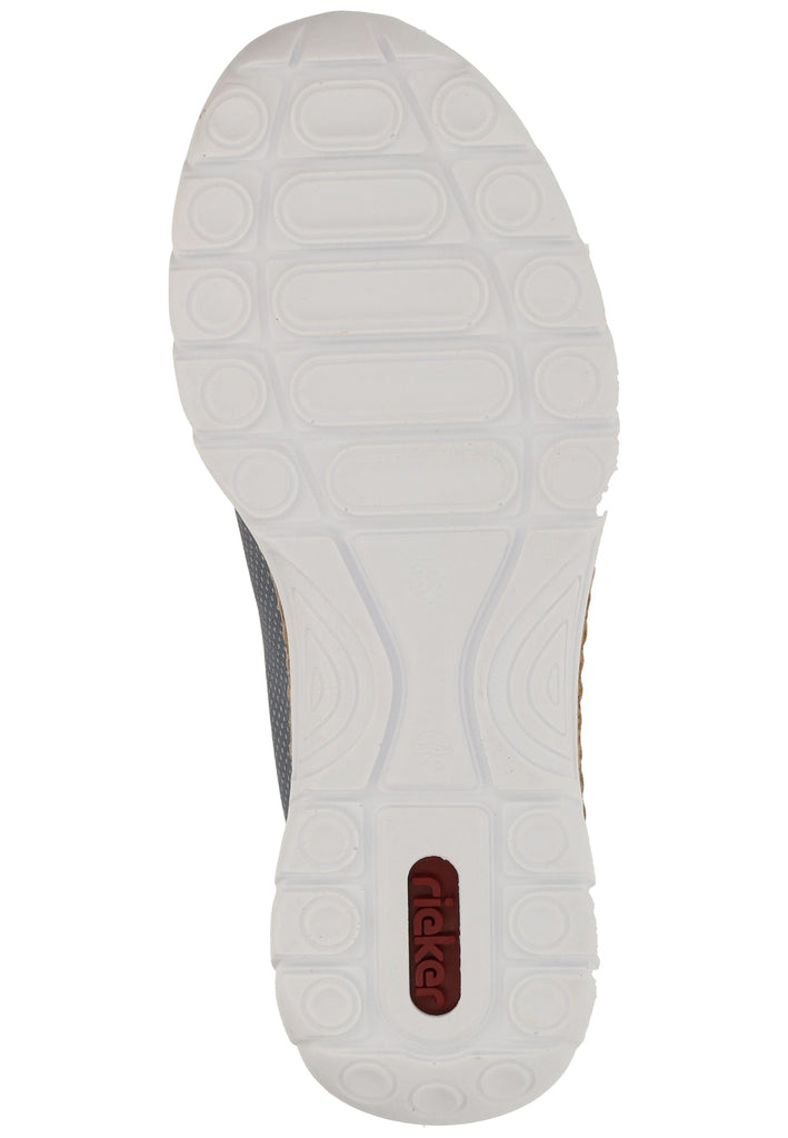 Rieker Sneaker Lederimitat Blau/Silber - surf4shoes
