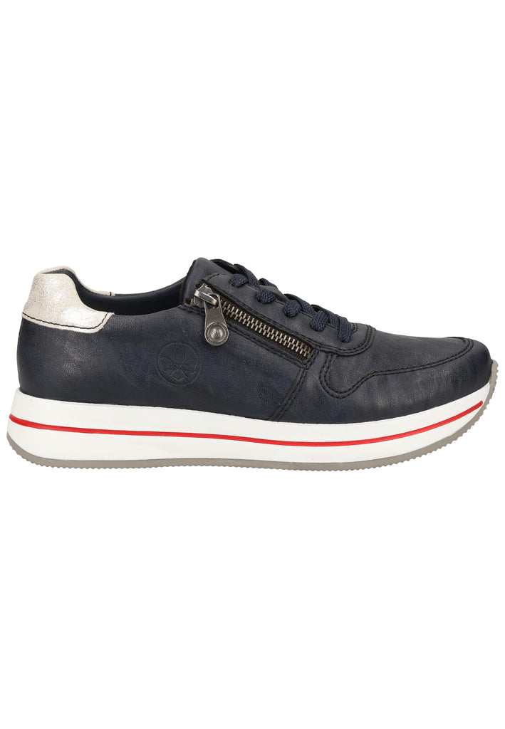 Rieker Sneaker Lederimitat Pazifik - surf4shoes