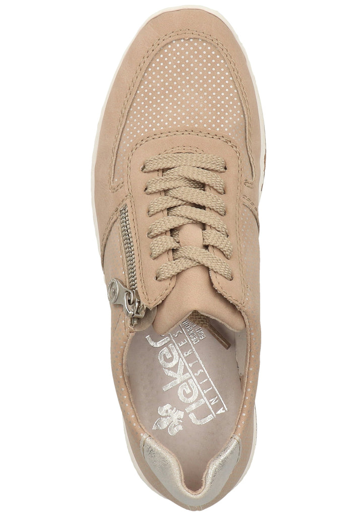 Rieker Sneaker Lederimitat Nude - surf4shoes