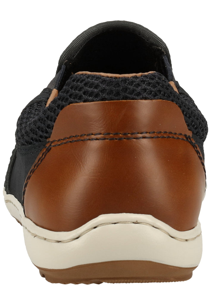 Rieker Sneaker Lederimitat/Textil Blau/Braun - surf4shoes
