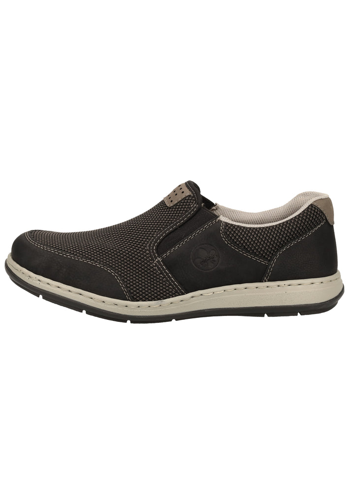 Rieker Sneaker Lederimitat/Textil Schwarz - surf4shoes