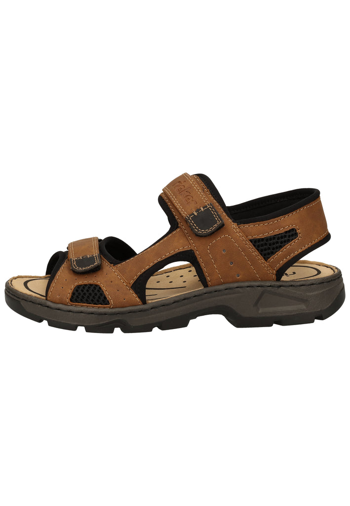 Rieker Sandalen Lederimitat Braun - surf4shoes