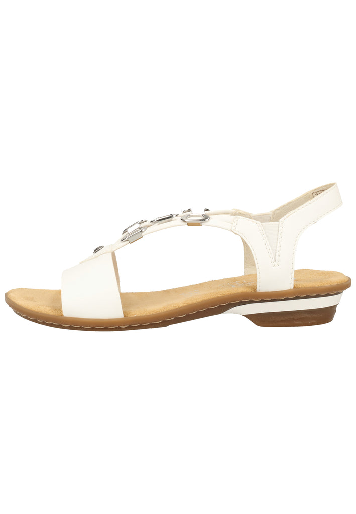 Rieker Sandalen Lederimitat Weiß - surf4shoes