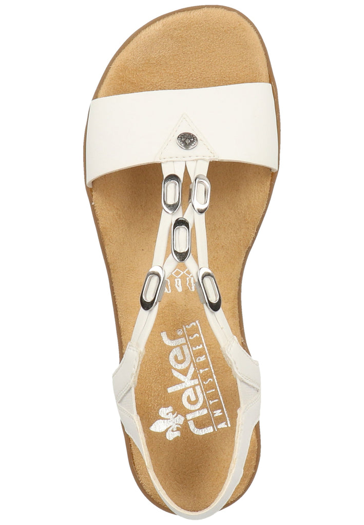 Rieker Sandalen Lederimitat Weiß - surf4shoes