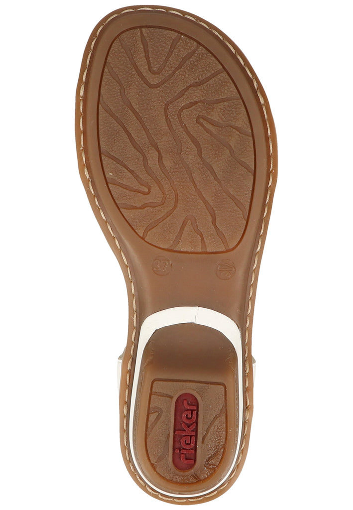 Rieker Sandalen Lederimitat Weiß - surf4shoes