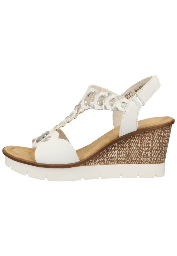 Rieker Sandalen Lederimitat Weiß - surf4shoes
