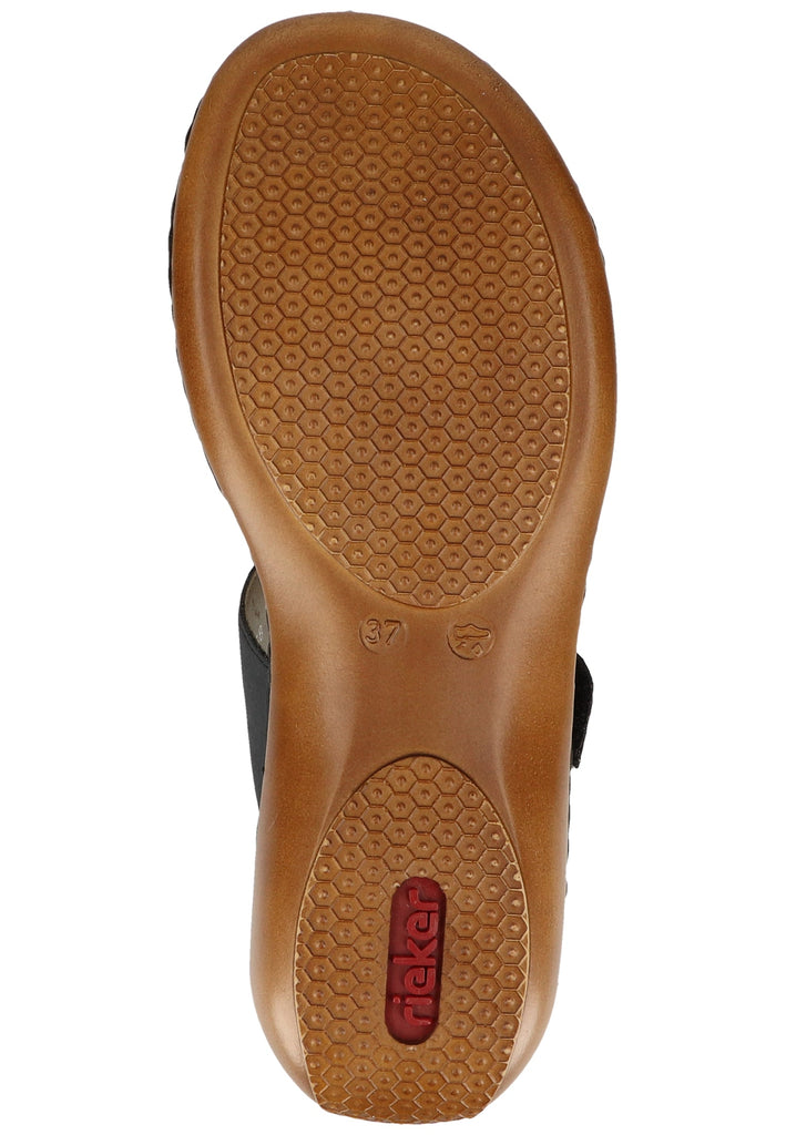 Rieker Pantoletten Lederimitat Pazifik - surf4shoes