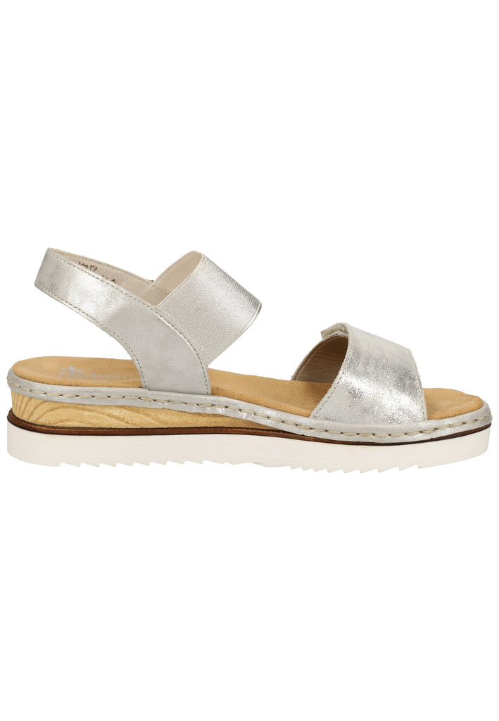 Rieker Sandalen Leder Silber - surf4shoes