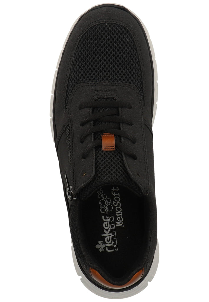 Rieker Sneaker Lederimitat Schwarz - surf4shoes
