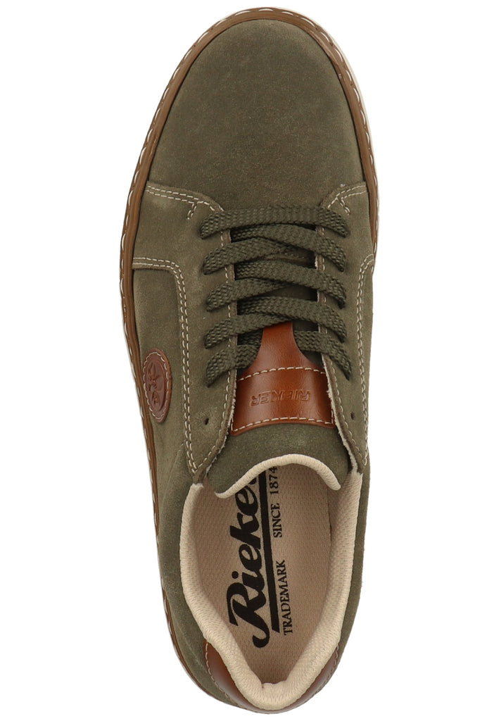 Rieker Sneaker Veloursleder Grün - surf4shoes