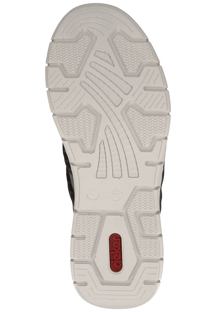 Rieker Sneaker Lederimitat/Textil Schwarz/Grau - surf4shoes