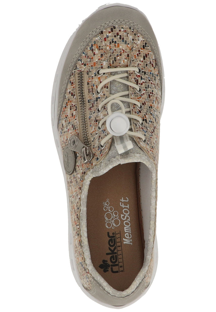 Rieker Sneaker Lederimitat Grau/Multi - surf4shoes
