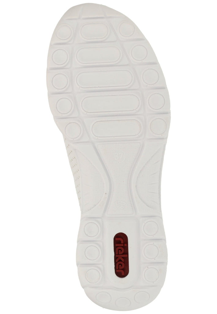 Rieker Sneaker Lederimitat Weiß/Gelb - surf4shoes