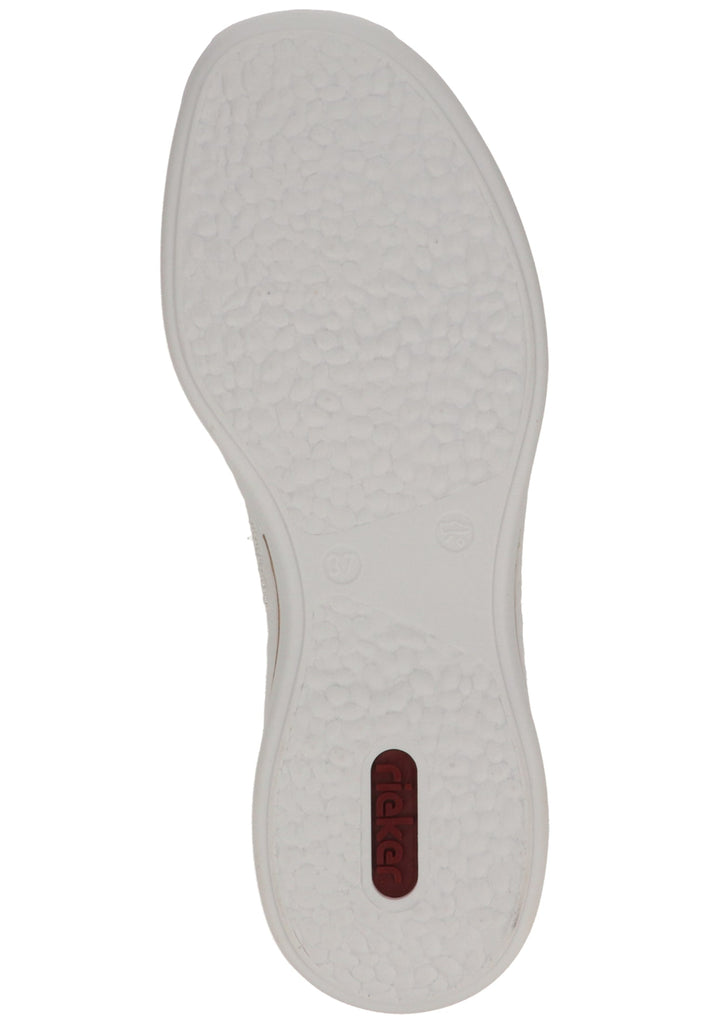 Rieker Sneaker Lederimitat/Textil Weiß/Silber - surf4shoes