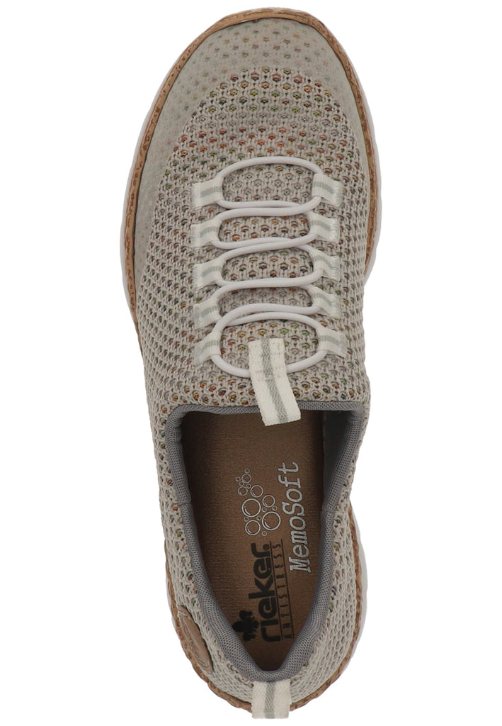 Rieker Sneaker Lederimitat/Textil Nude - surf4shoes